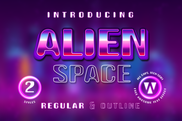 Alien Space: A Futuristic Display Font for Campaigns