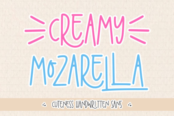 Creamy Mozarella: A Playful Display Font for Marketers