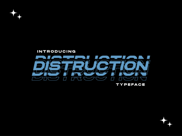 Distruction: A Modern Display Font for Editorial Design