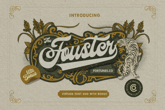 Fouster: A Bold Vintage Display Font for Branding