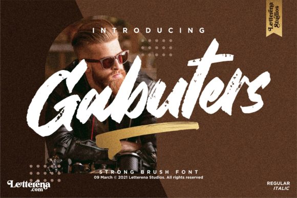 Gabuters: A Cool Brushed Display Font for Makers