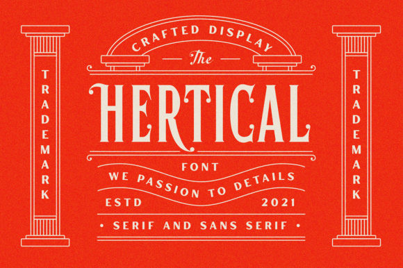 Hertical: A Unique Display Font for Business Branding