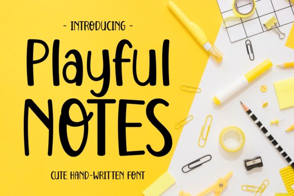 Playful Notes: A Joyful Display Font for Your Brand