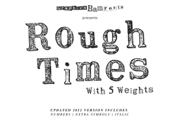 Rough Times Complete Family: A Display Font for Web Design
