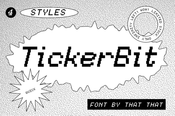 TickerBit: A Vintage Pixel Display Font for Branding